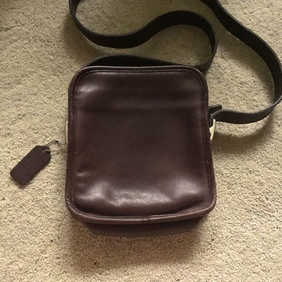 Vintage Rare Coach Unisex Double Zip Camera Brown Bag - Picture 2 of 8